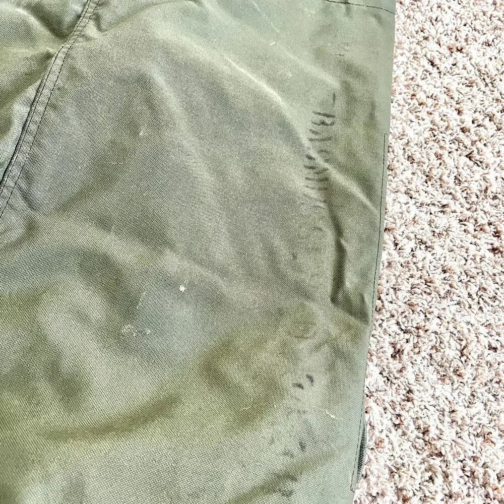 Military Duffle Bag, OD Green Nylon Sea Bag Carry Straps Army Duffel USGI Used